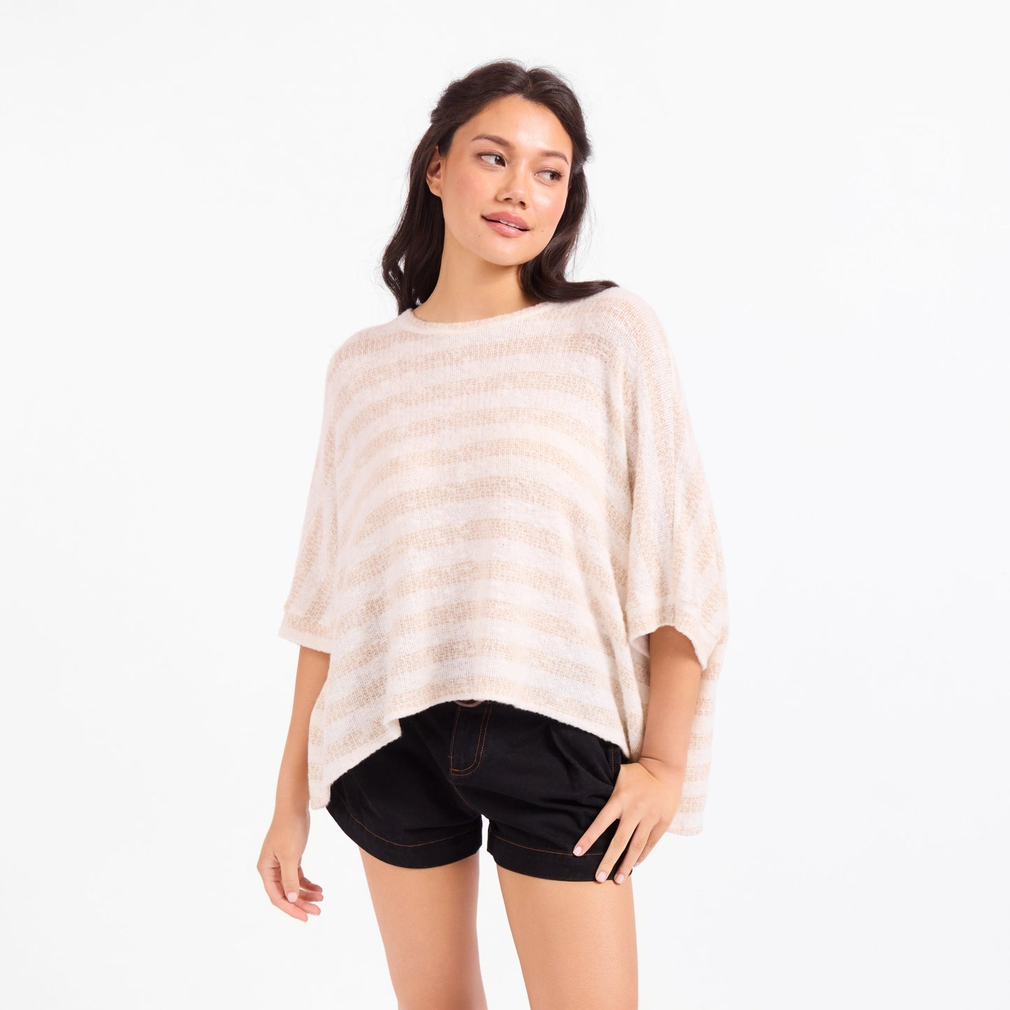 Billie Stripe Brushed Dolman Top