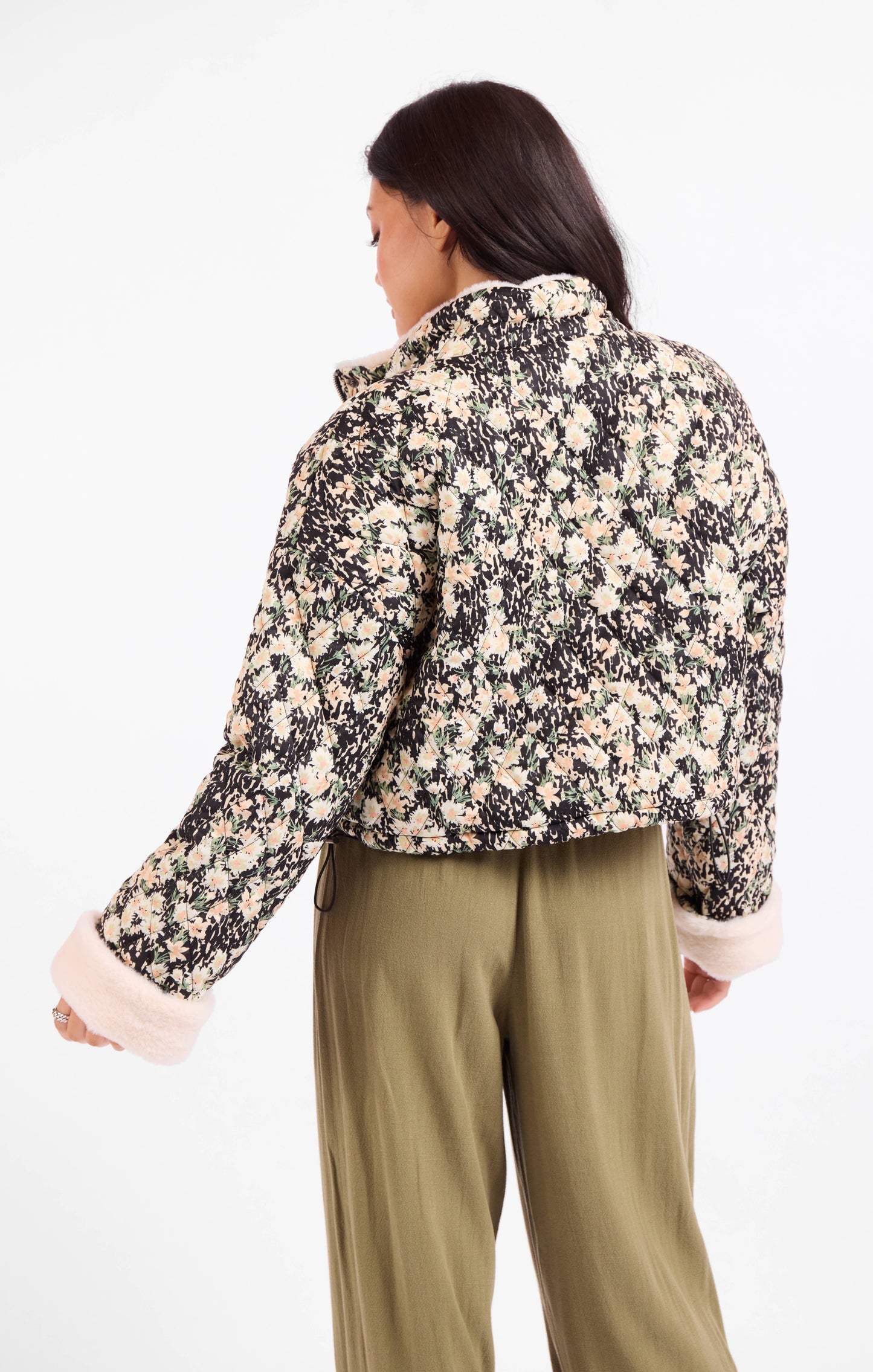 Painted Fields Quilted Sherpa Lined Jacket