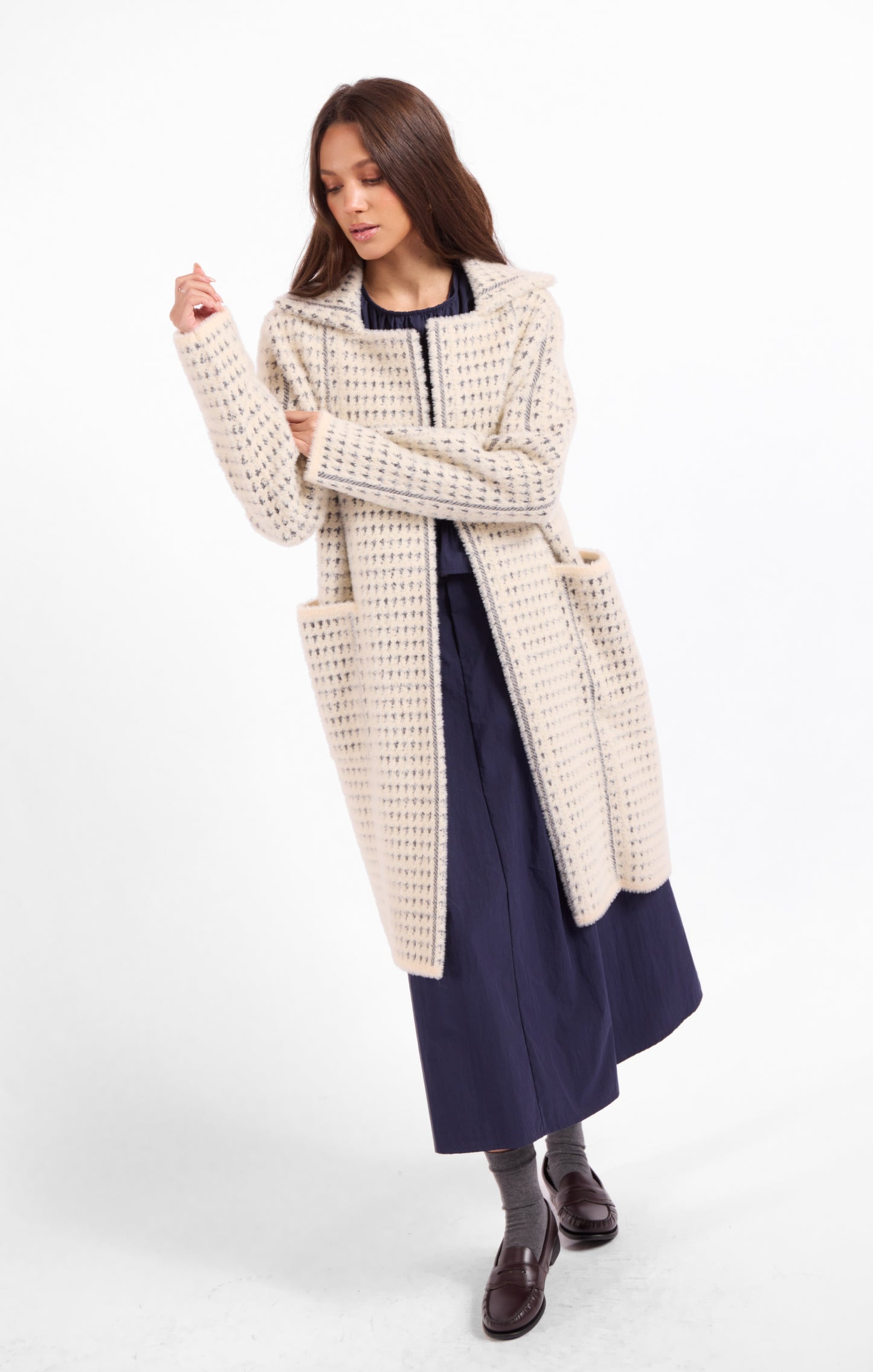 Marceau Houndstooth Coat