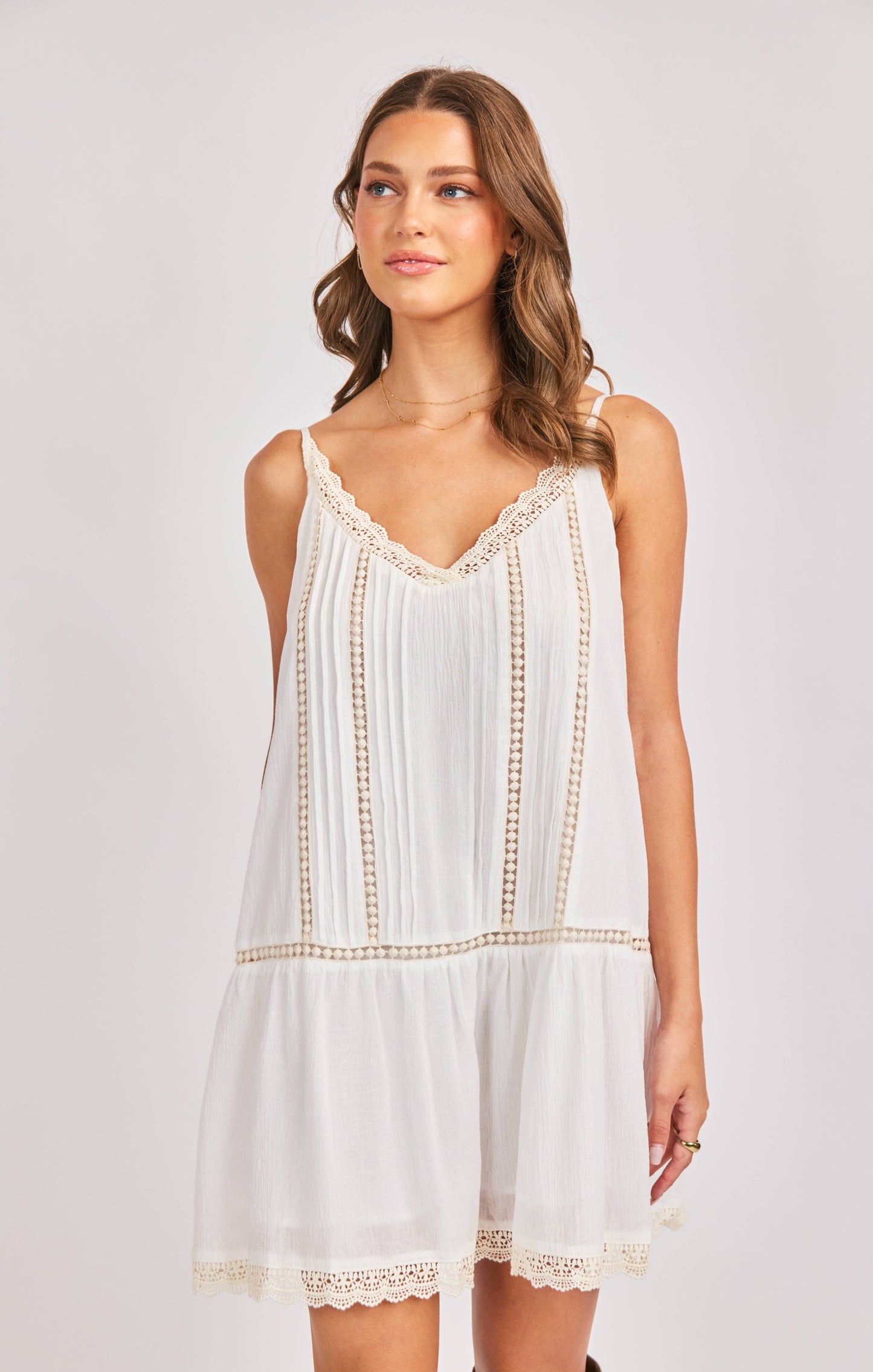 Rosabelle Pintuck Mini Dress