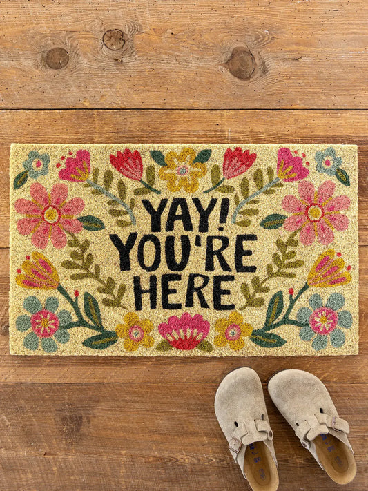 Bungalow Doormat | Cream Yay You're Here