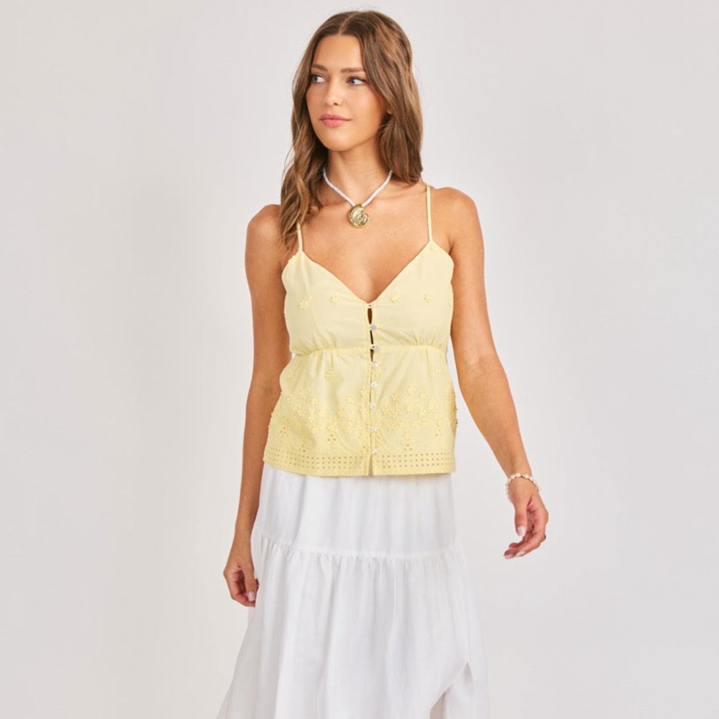 Beachglass Embroidered Tank